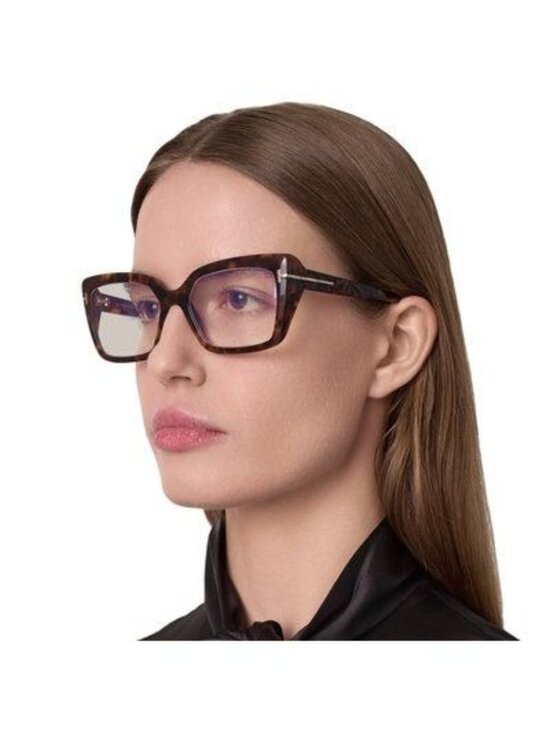NEW TOM FORD TF5951 052 HAVANA WOMEN CAT EYE EYEGLASSES TOM FORD FT5951 052 main image 6